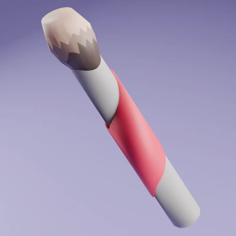 3D model of a make-up brush