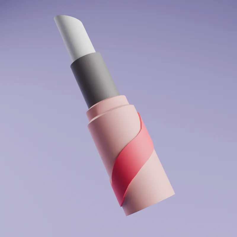 3D model of a lipstick