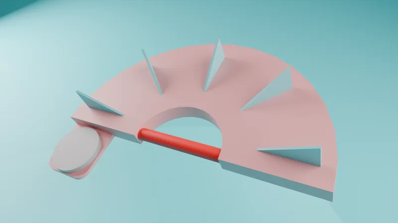 Empty fan-shaped tool tray in pink and teal