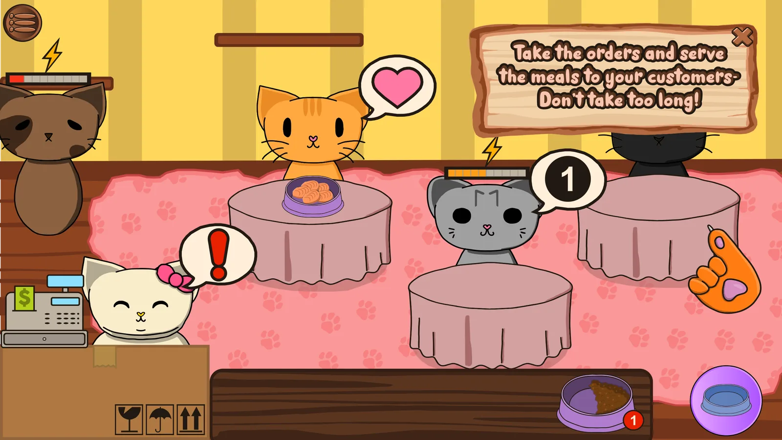 Meowtastic Chef gameplay screen