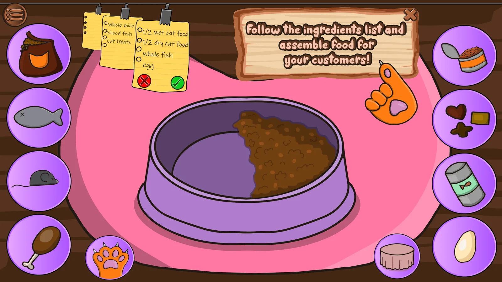 Meowtastic Chef gameplay screen